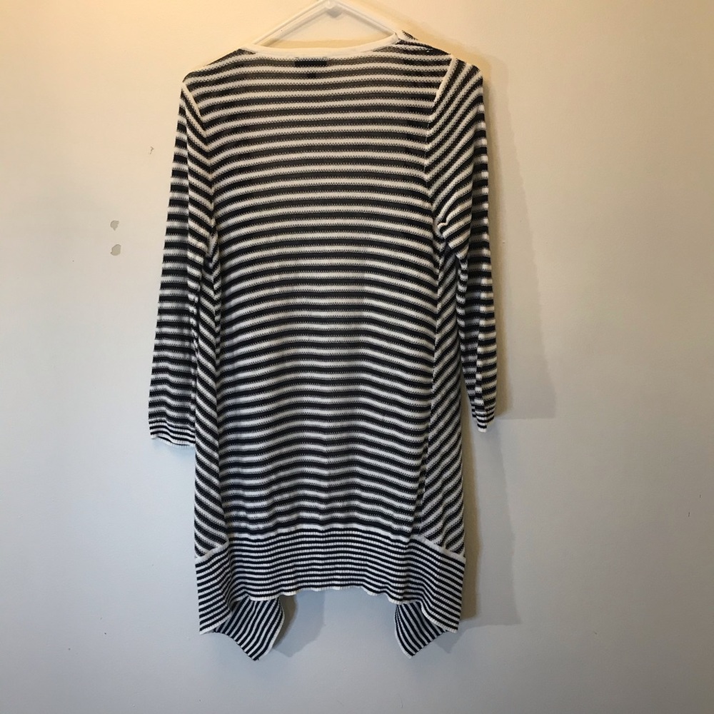 The Limited Black and White Striped Cardigan - Picture 8 of 10